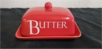 6.5" covered ceramic butter dish