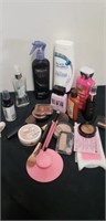 Group of misc cosmetics items such as