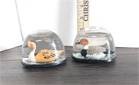 Pair of Duck Snow Globes