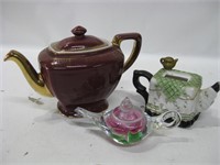 6.5" Tall Hall Teapot, Teapot Paperweight & More