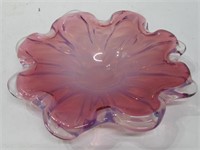 10" Diameter Blown Glass Decorative Dish