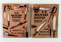US Military Knives Books 3 / 4 M.H. Cole Signed