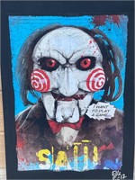 Saw Movie (Jigsaw) Mixed Media Art Painting Signed