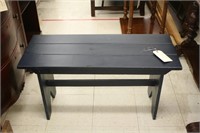 Solid Wood Blue Painted 3 Foot Long Bench