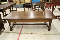 Solid Oak Coffee Table ~ 22"w x 48"l x 15"h