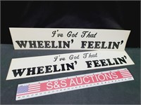 Vintage Wheelin Feeling Bumper Stickers
