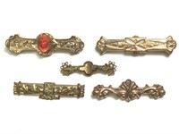 Group of 5 Antique Bar Pins