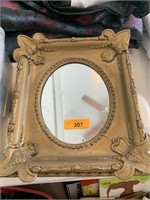 VTG HEAVY FLEUR DE LIS THEMED WALL MIRROR