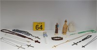 Rosaries & Cross Necklace Lot