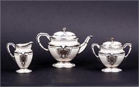 Antique Lenox with Mauser Sterling Overlay Tea Set