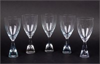 5 Holmegaard Danish ‘Princess’ Water Goblets