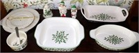 Lot of Lenox Holiday Dishes, S&P Shakers