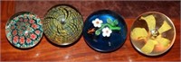 (Lot of 4) Glass Paperweights