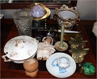 Lot of Various Glass, China, & Metal Collectibles