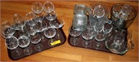 Lot of Various Glass Stemware, Ice Bucket