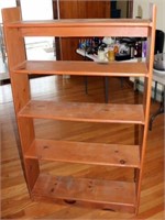 Pine 5-Shelf Open Back Bookcase