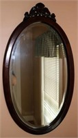 Beveled Glass Oval Mirror