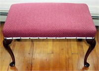 Upholstered Queen Anne Foot Stool