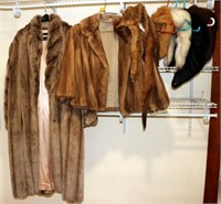 Lot of Vintage Fur Coats & Stoles