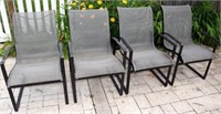 (Lot of 4) Metal Patio Armchairs