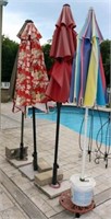 (Lot of 4) Patio Umbrellas