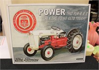 Metal Ford Power tractor sign