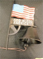 Cast iron God Bless America bell