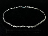 Sterling Chain Bracelet 4.5 inches