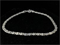 Sterling Chain Bracelet 3.5 inches
