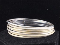 Sterling Multi-Strand Bracelet 
3.5 inches