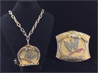 WWE Set of Spinning Belt Buckle Medallion on