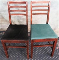 2 VINTAGE WOOD DINING CHAIRS
