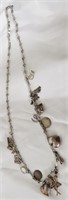 STERLING CHARM NECKLACE*10K*JAMES AVERY*15 CHARMS