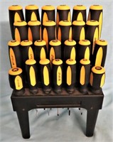 26 PC SCREWDRIVER SET W/CADDY*ALL SIZES & SHAPES