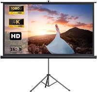 Projector Screen with Stand 100 inch 4K HD