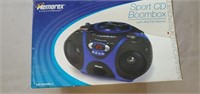 Sport CD Boombox Memorex Am/Fm Radio