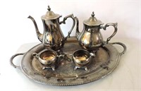 Silver Plate Tea & Coffee Set