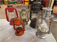 5 vintage lanterns