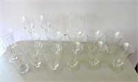 Crystal Stemware W/ Various Etched Patterns