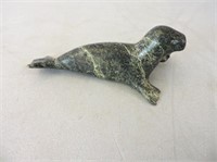 Small Signed Soapstone Carving 5"L