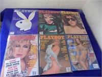 6 Complete Playboy Issues-Jan-Feb 1987, Nov 1987,