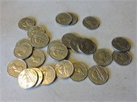 22 - 1962 Canadian Five Cents Coins