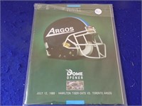 1989 Argo's Dome Opener Program
