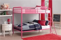 Twin-Over-Twin Bunk Bed with Metal Frame