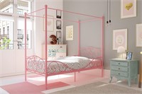 DHP Metal Canopy Bed w/Sturdy Bed Frame