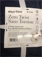 New Martex 6 Pieces Towel Set - Blue