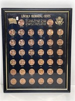 LINCOLN MEMORIAL CENTS FRAMED COLLECTION - 38