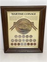 WAR TIME COINAGE FRAMED COLLECTION-20 COINS TOTAL