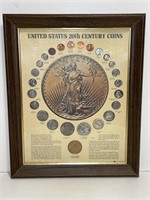 UNITED STATES 20TH CENTURY FRAMED COIN COLLECTION