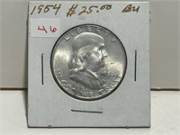 1954 FRANKLIN 1/2 DOLLAR - BU